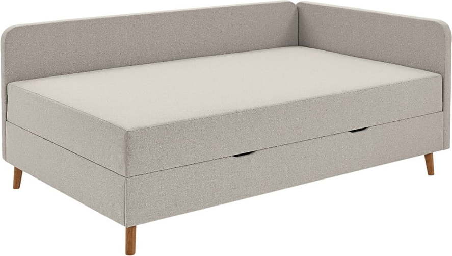 Šedá/béžová čalouněná jednolůžková postel s úložným prostorem s matrací 120x200 cm Cabana - II. jakost – Meise Möbel Meise Möbel