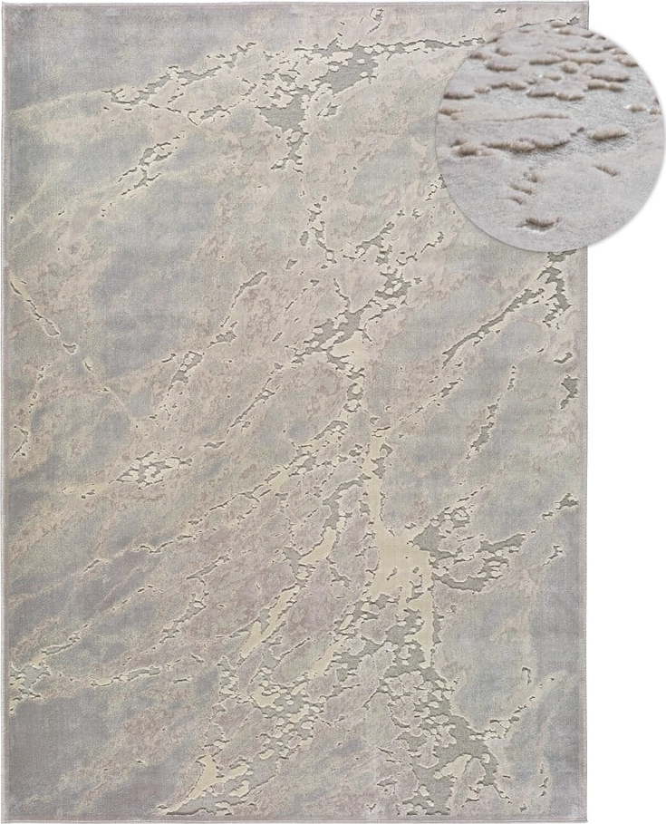 Šedo-béžový koberec z viskózy Universal Margot Marble