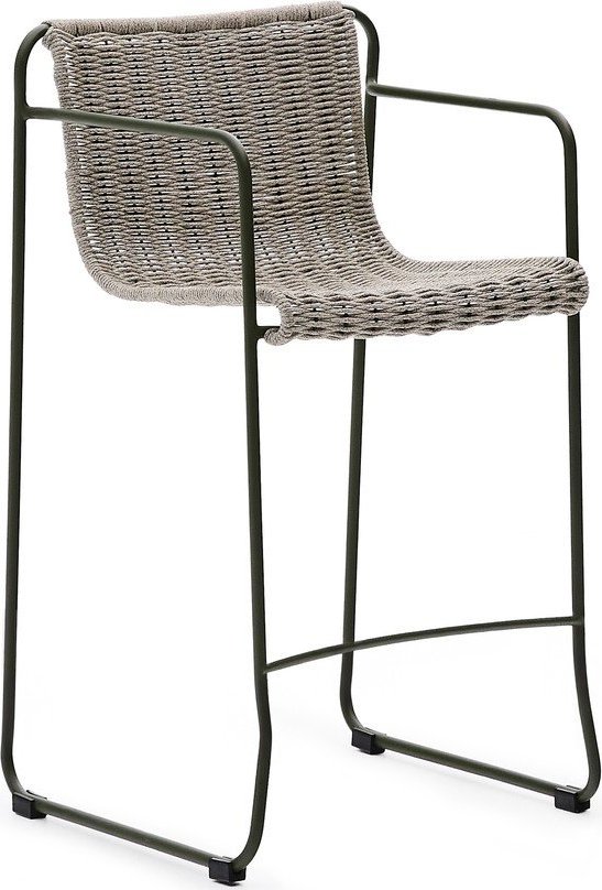 Šedozelená kovová zahradní barová židle Maurina – Kave Home Kave Home