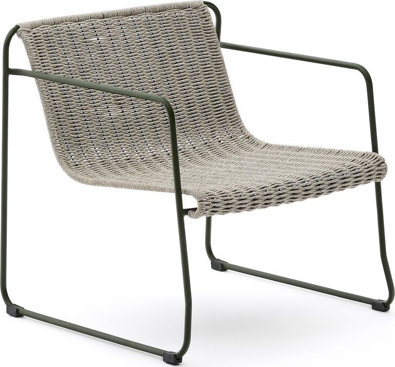 Šedozelené kovové zahradní křeslo Maurina – Kave Home Kave Home