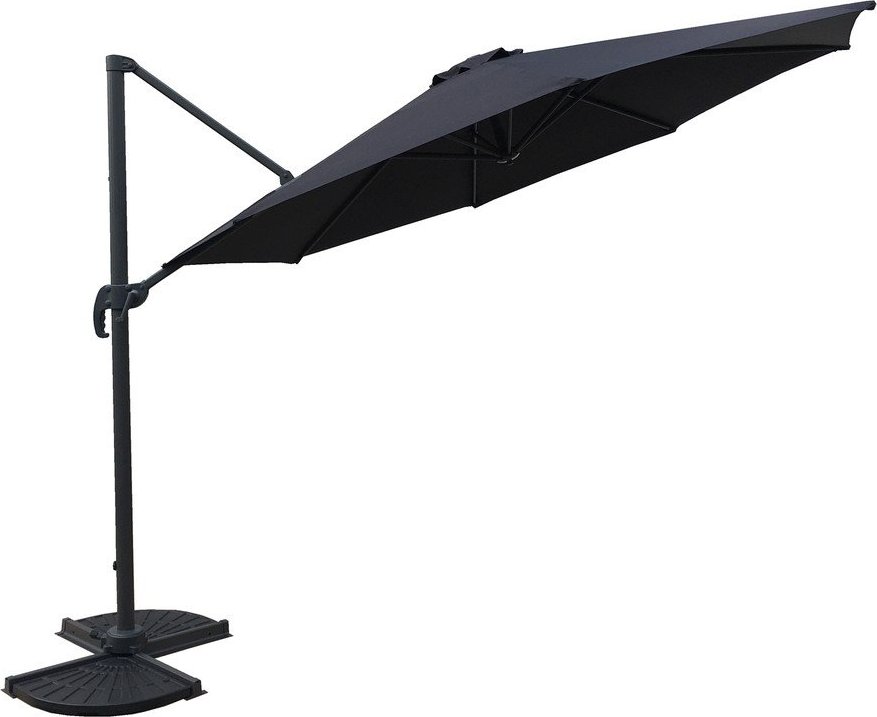 Šedý slunečník 300x300 cm Deluxe – Garden Pleasure Garden Pleasure