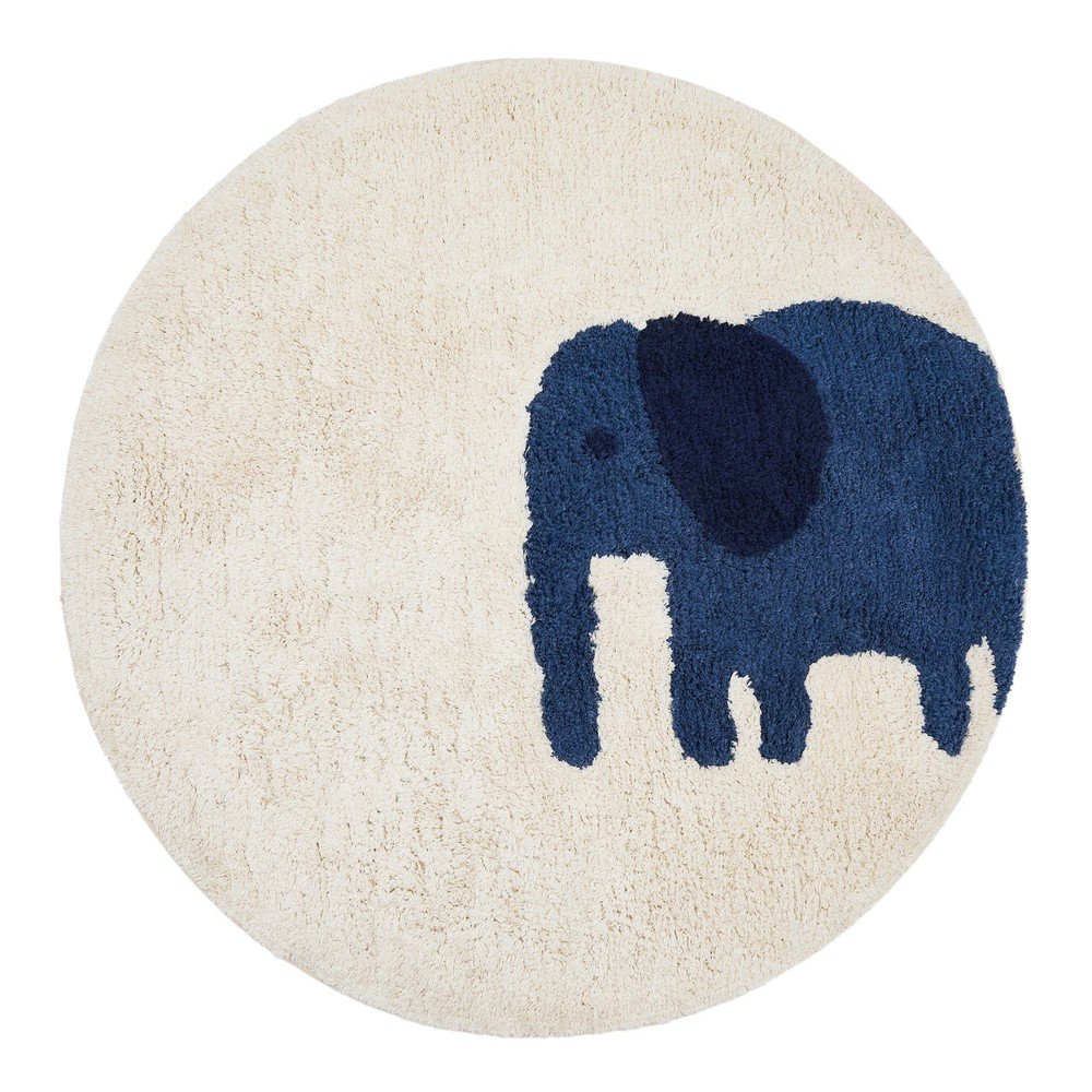 Slonovinový pratelný/ručně tkaný bavlněný dětský koberec ø100 cm Tandani – Kave Home Kave Home