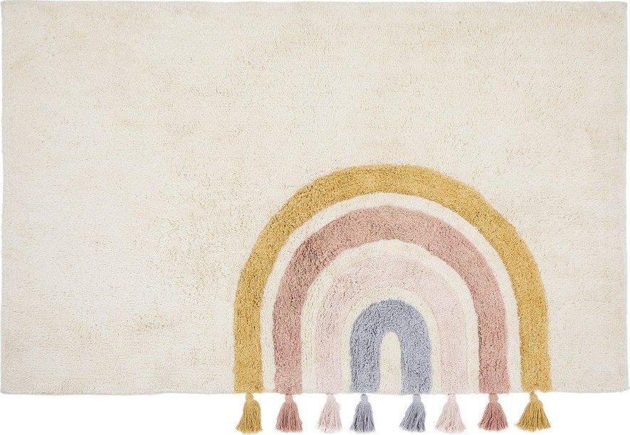 Slonovinový pratelný/ručně tkaný bavlněný dětský koberec 90x150 cm Tadea – Kave Home Kave Home