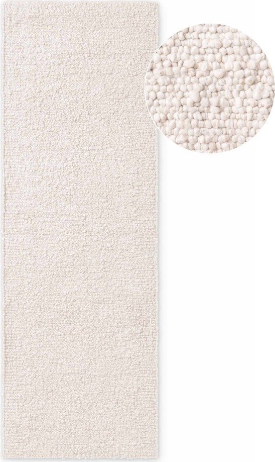 Slonovinový ručně tkaný běhoun z materiálu bouclé 80x200 cm Notting Hill Portobello – Ted Baker Ted Baker