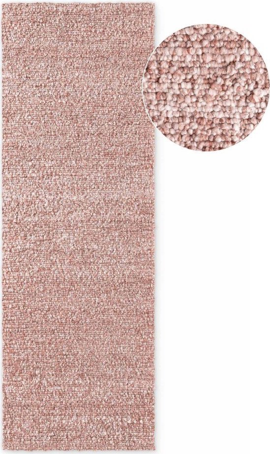 Starorůžový ručně tkaný běhoun z materiálu bouclé 80x200 cm Notting Hill Portobello – Ted Baker Ted Baker