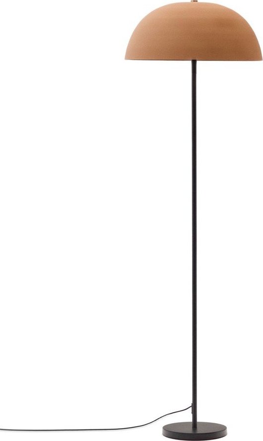 Stojací lampa v terakotové barvě s kovovým stínidlem (výška 140 cm) Nibla – Kave Home Kave Home