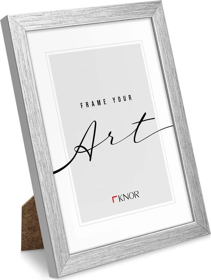 Stojací/na zeď rámeček ve stříbrné barvě 20x26 cm – knor knor
