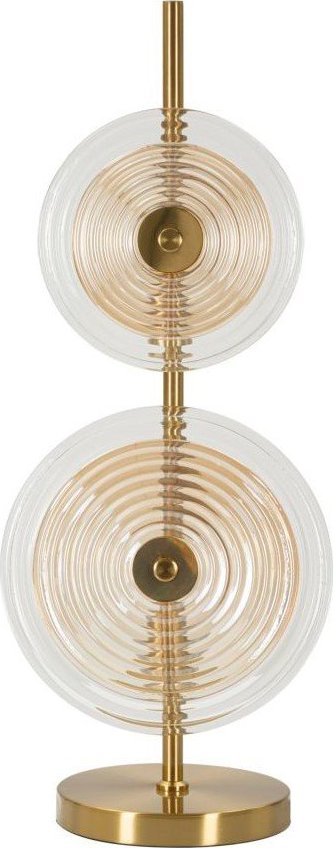 Stolní lampa ve zlaté barvě se skleněným stínidlem (výška 63 cm) Venice – Mauro Ferretti Mauro Ferretti