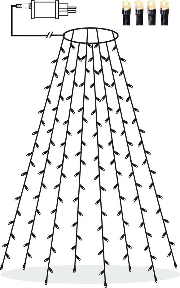 Světelný řetěz s vánočním motivem počet žárovek 160 ks délka 200 cm Serie LED – Star Trading Star Trading