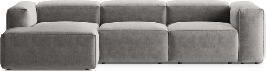 Světle šedá rohová pohovka (levý roh/s lenoškou) Bergamo – Cosmopolitan Design Cosmopolitan design