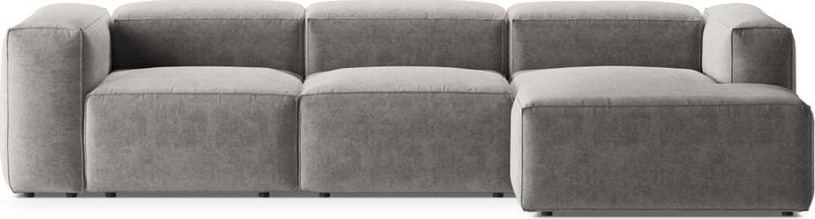 Světle šedá rohová pohovka (pravý roh/s lenoškou) Bergamo – Cosmopolitan Design Cosmopolitan design