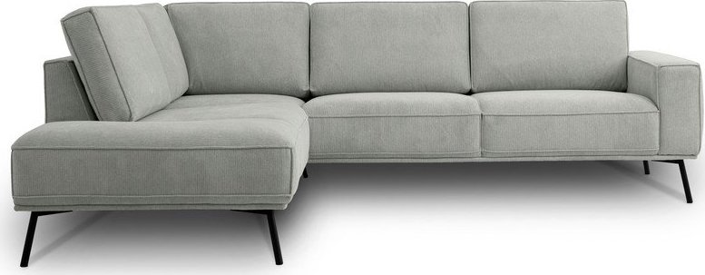 Světle šedá žinylková rohová pohovka (levý roh/do L) Amsterdam – Scandic Scandic