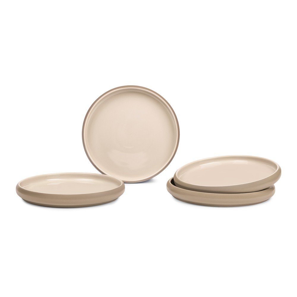 Béžové talíře v sadě 4 ks z kameniny ø 22 cm Terra Rondo – Bonami Selection Bonami Selection