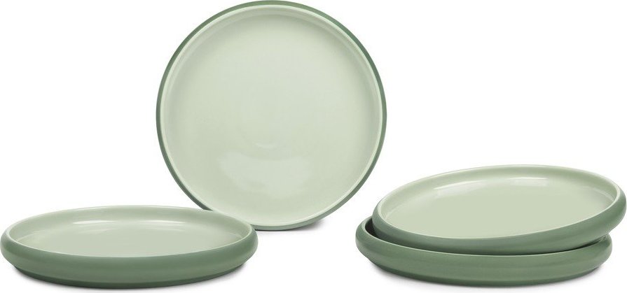 Zelené talíře v sadě 4 ks z kameniny ø 22 cm Aura Rondo – Bonami Selection Bonami Selection
