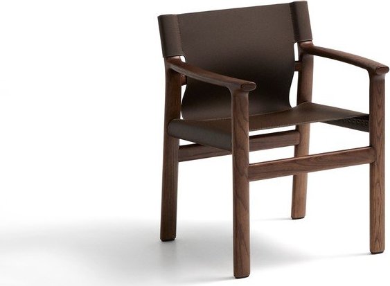 Tmavě hnědá jídelní židle s područkami z jasanového dřeva Jan – Kave Home Kave Home