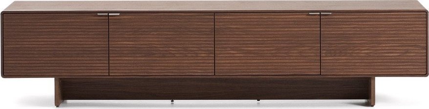 Tmavě hnědý TV stolek v dekoru ořechu 200x46x40 cm Norlen – Kave Home Kave Home