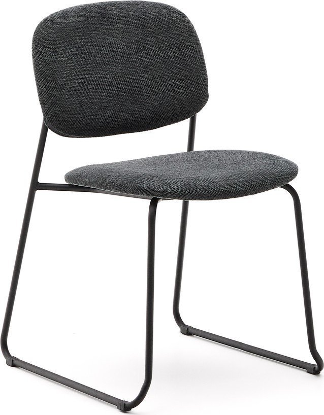 Tmavě šedá kovová stohovatelná jídelní židle Meli – Kave Home Kave Home