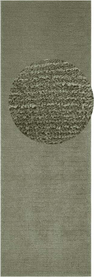 Tmavě zelený běhoun Mint Rugs Supersoft