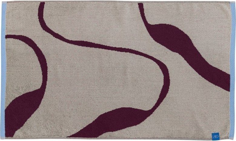 Vínová/šedobéžová koupelnová předložka do sprchy z bio bavlny 50x80 cm Nova Arte – Mette Ditmer Denmark Mette Ditmer Denmark