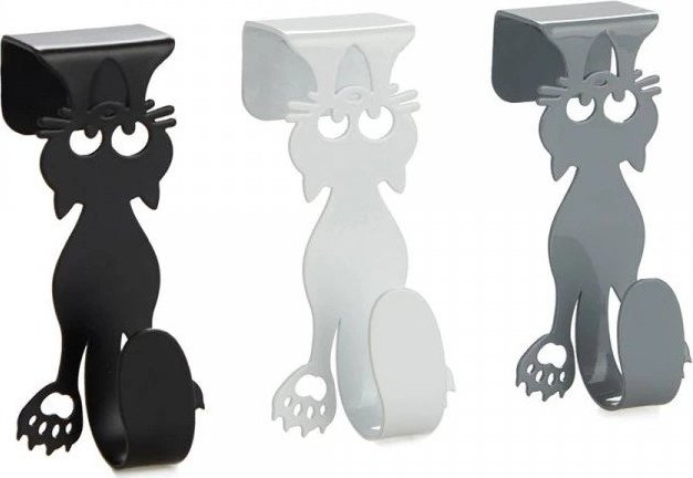 Závěsné kovové háčky v sadě 3 ks Curious Cats – Balvi Balvi