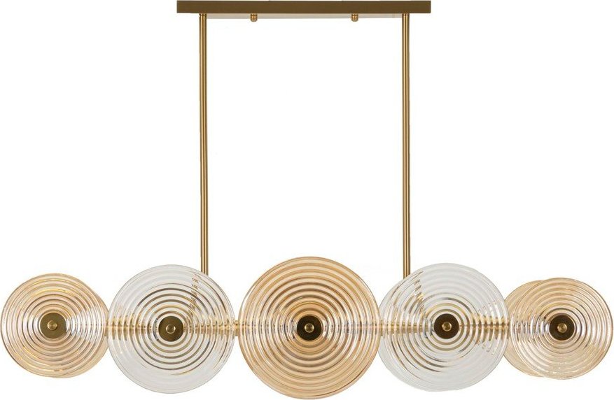 Závěsné svítidlo ve zlaté barvě se skleněným stínidlem Venice – Mauro Ferretti Mauro Ferretti