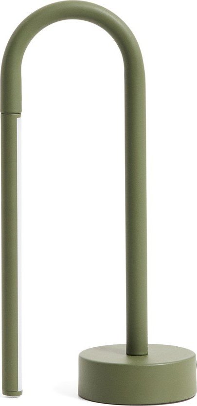 Zelená kovová LED stolní lampa (výška 30 cm) Bow – Kave Home Kave Home