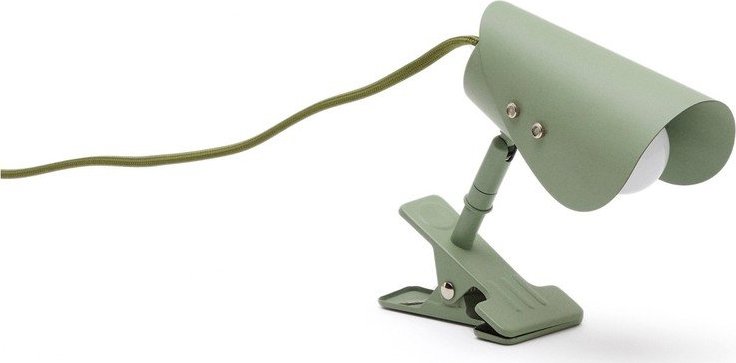 Zelená kovová stolní lampa s klipem (výška 16 cm) Jula – Kave Home Kave Home