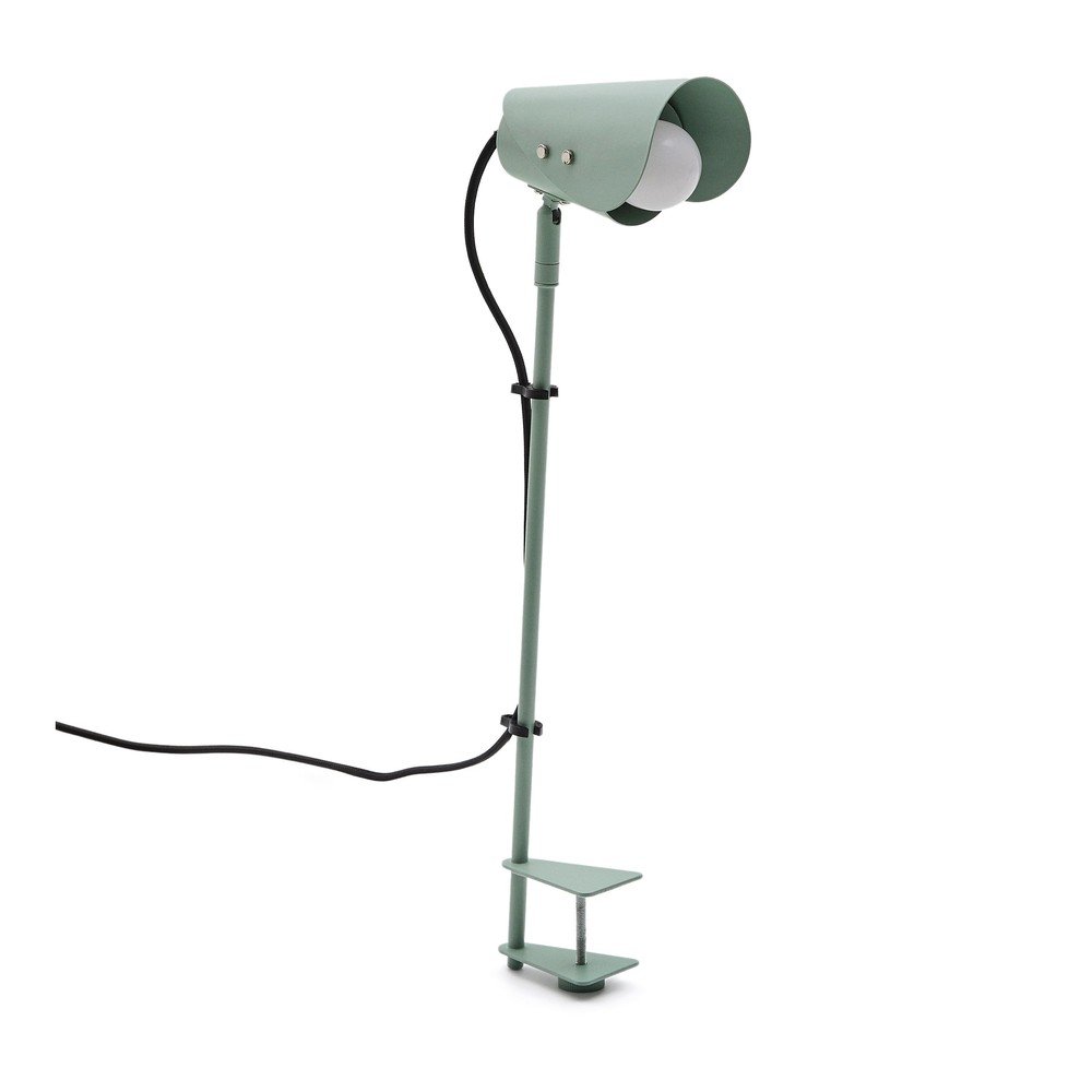 Zelená kovová stolní lampa s klipem (výška 51 cm) Jula – Kave Home Kave Home