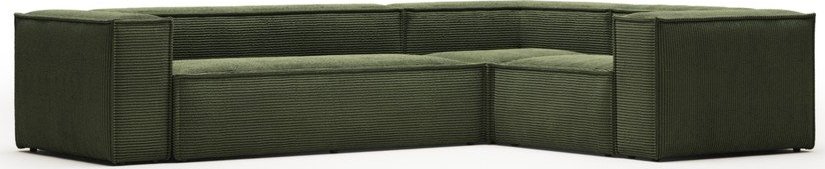 Zelená manšestrová rohová pohovka Blok – Kave Home Kave Home