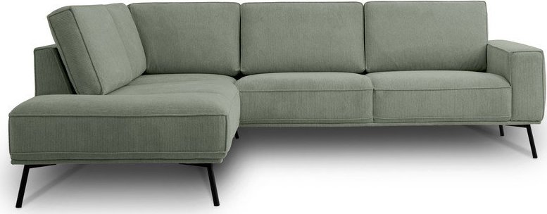 Zelená žinylková rohová pohovka (levý roh/do L) Amsterdam – Scandic Scandic