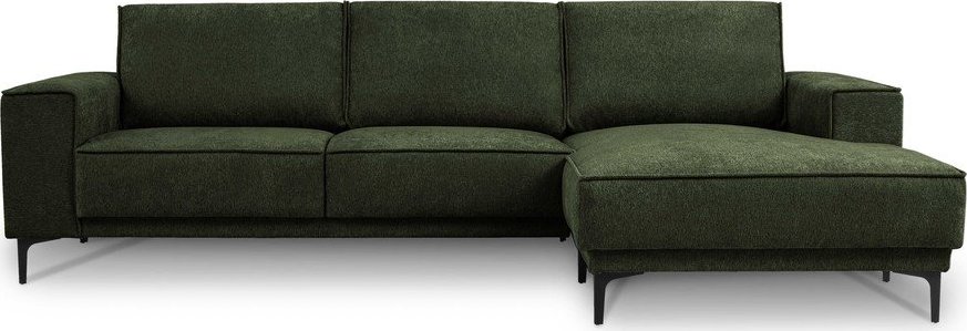 Zelená žinylková rohová pohovka (pravý roh/s lenoškou) Copenhagen – Scandic Scandic