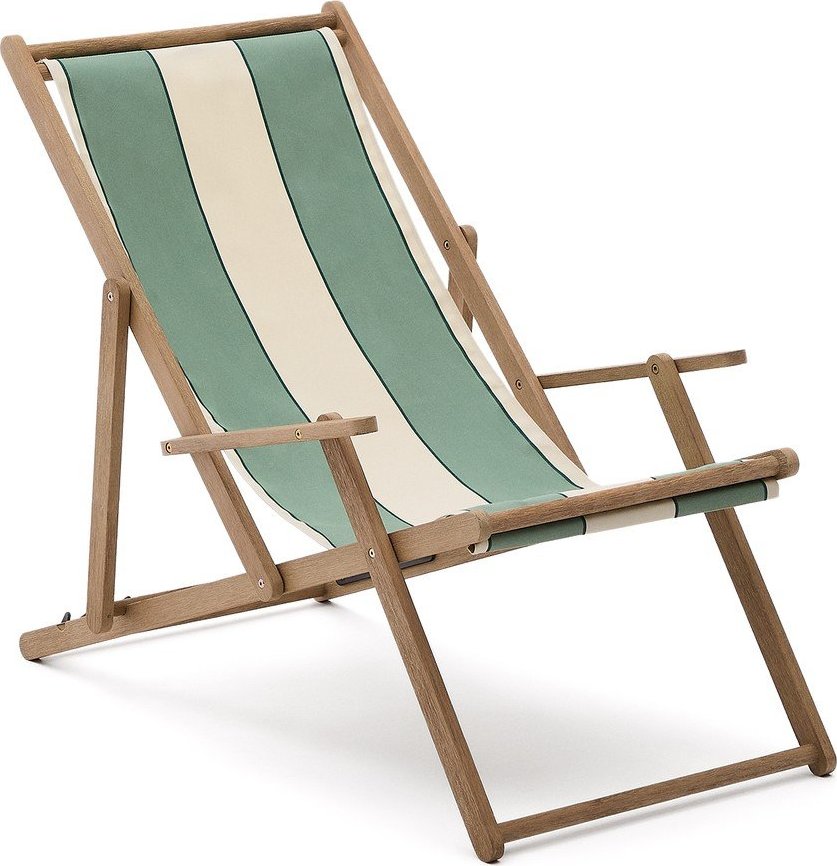 Zelené dřevěné zahradní lehátko Vilara – Kave Home Kave Home