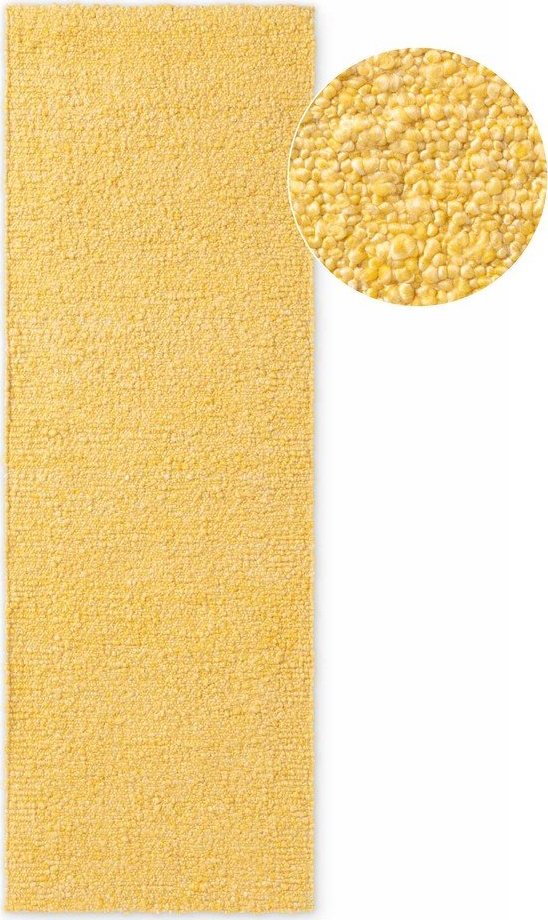Žlutý ručně tkaný běhoun z materiálu bouclé 80x200 cm Notting Hill Portobello – Ted Baker Ted Baker