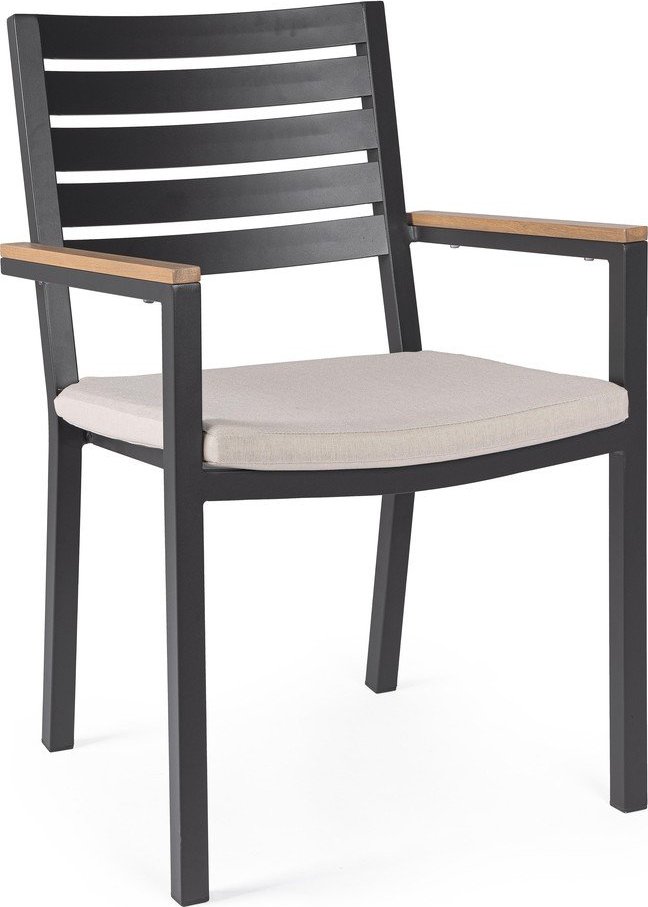 Antracitová kovová zahradní židle Henna – Bizzotto Bizzotto