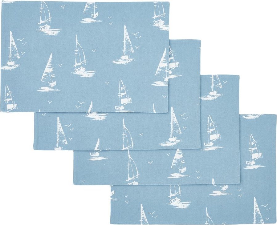 Bavlněná prostírání v sadě 4 ks 30x46 cm Salcombe Boats – Catherine Lansfield Catherine Lansfield