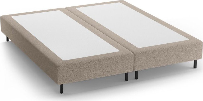 Béžová čalouněná dvoulůžková postel bez čela 180x200 cm Whale – Micadoni Micadoni