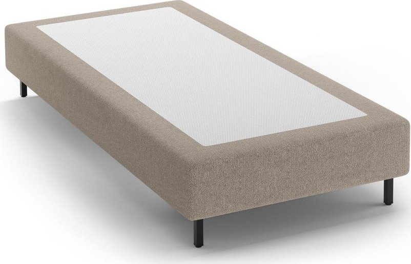 Béžová čalouněná jednolůžková postel bez čela 90x200 cm Whale – Micadoni Micadoni