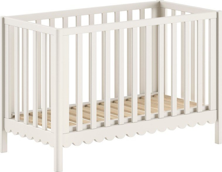 Béžová postýlka z borovicového dřeva s nastavitelnou výškou 60x120 cm Swingo – Vipack Vipack