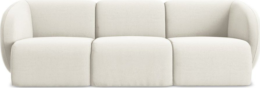 Béžová sametová pohovka 244 cm Lani – Makamii Makamii