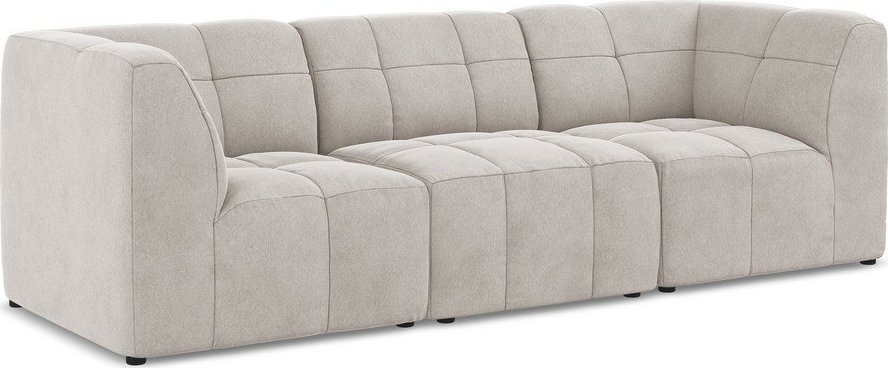 Béžová sametová pohovka 255 cm Aloha – Makamii Makamii