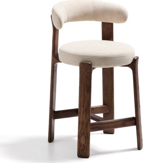 Béžová/v tmavě přírodní barvě barová židle z jasanového dřeva (výška sedáku 65 cm) Granite – Kave Home Kave Home