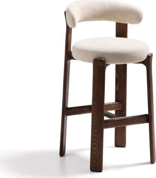 Béžová/v tmavě přírodní barvě barová židle z jasanového dřeva (výška sedáku 75 cm) Granite – Kave Home Kave Home