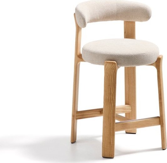 Béžová/ve světle přírodní barvě barová židle z jasanového dřeva (výška sedáku 65 cm) Granite – Kave Home Kave Home