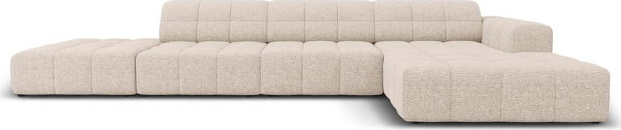 Béžová žinylka rohová pohovka (pravý roh/s lenoškou) Chicago - II. jakost – Cosmopolitan Design Cosmopolitan design