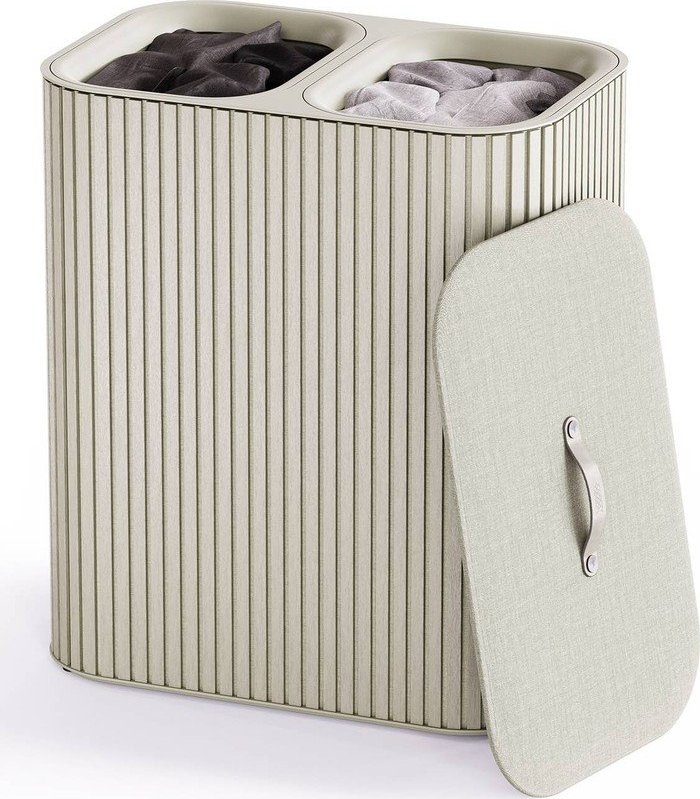Béžový bambusový koš na prádlo 2x45 l Tota Luxe – Joseph Joseph Joseph joseph