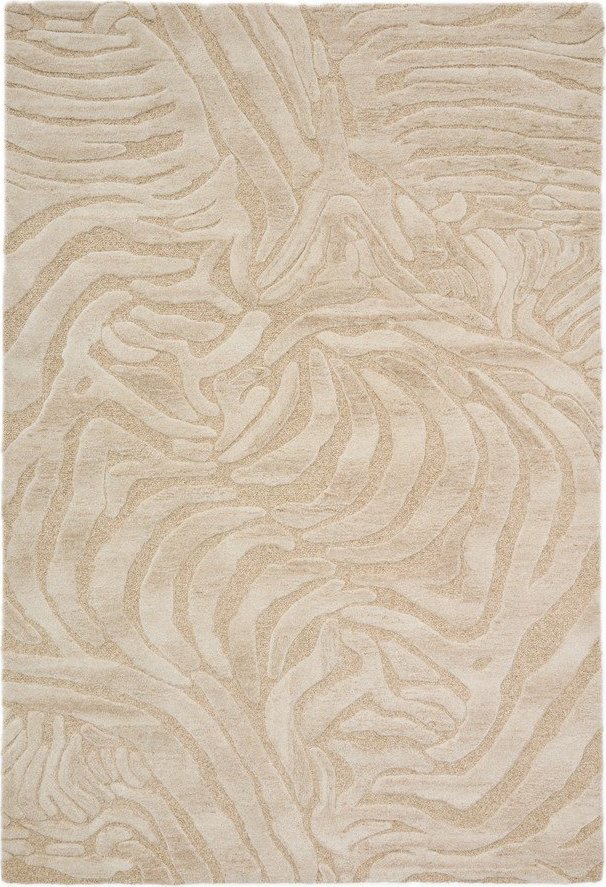 Béžový ručně tkaný koberec s příměsí vlny 160x230 cm Tribet – Kave Home Kave Home