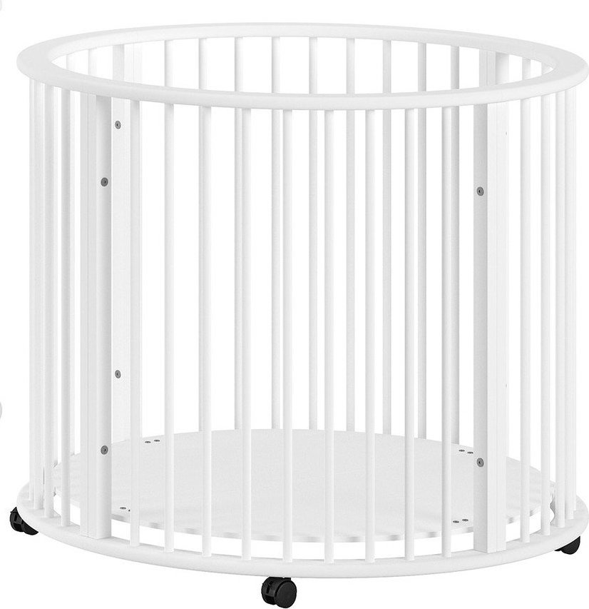 Bílá dětská ohrádka z bukového dřeva 90x90 cm Dino – Vipack Vipack