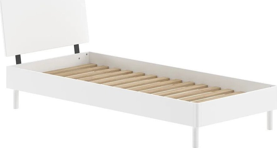Bílá jednolůžková postel z bukového dřeva s roštem 90x200 cm Forrest – Vipack Vipack