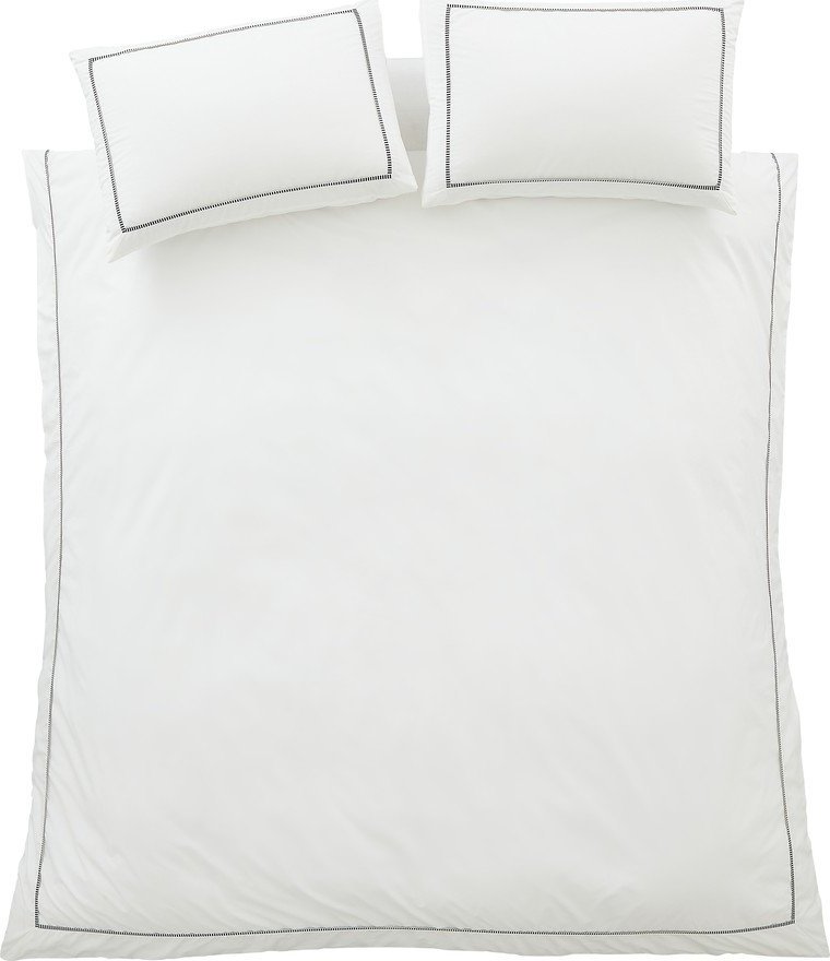 Bílé povlečení na jednolůžko z bavlněného perkálu 135x200 cm Contrast Trim – Bianca Bianca