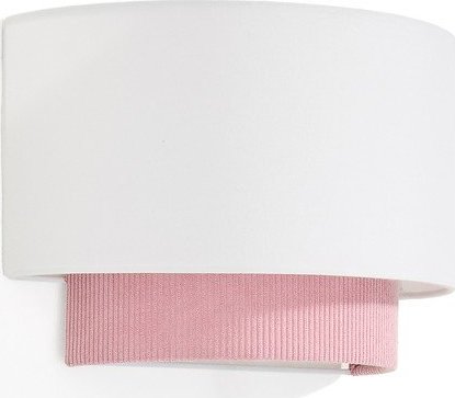 Bílé/světle růžové dětské nástěnné svítidlo s textilním stínidlem Bianella – Kave Home Kave Home